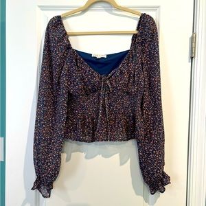 NWOT She + Sky Floral Blouse